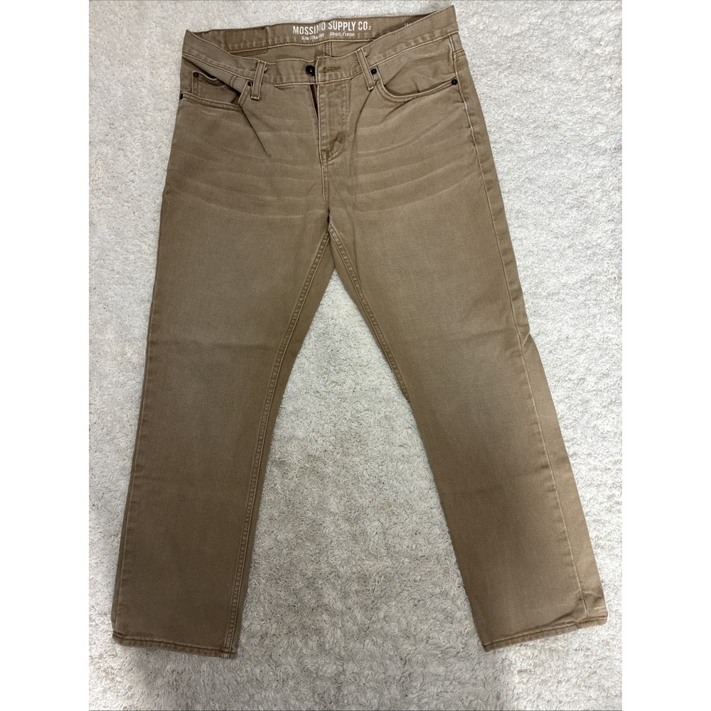 Mossimo Supply Co Men's Slim Straight Jeans Mens Size 34X30 Brown